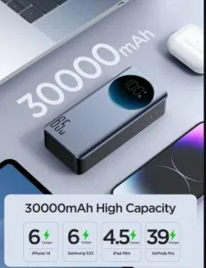 Joyroom JRPBF05 30000mAh Digital Display 65W Super Fast Charger Power Bank