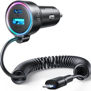 Joyroom JR-CL08 3-in-1 Wired Car Charger with Lightning iPhone Cable