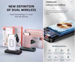 JOYROOM D-QP189 PD10W Wireless Charger 10000mAh Dual-Way Charing Power Bank