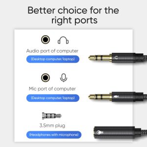 Joyroom SY-A05 2in1 Y-Splitter Headphone Audio Cable