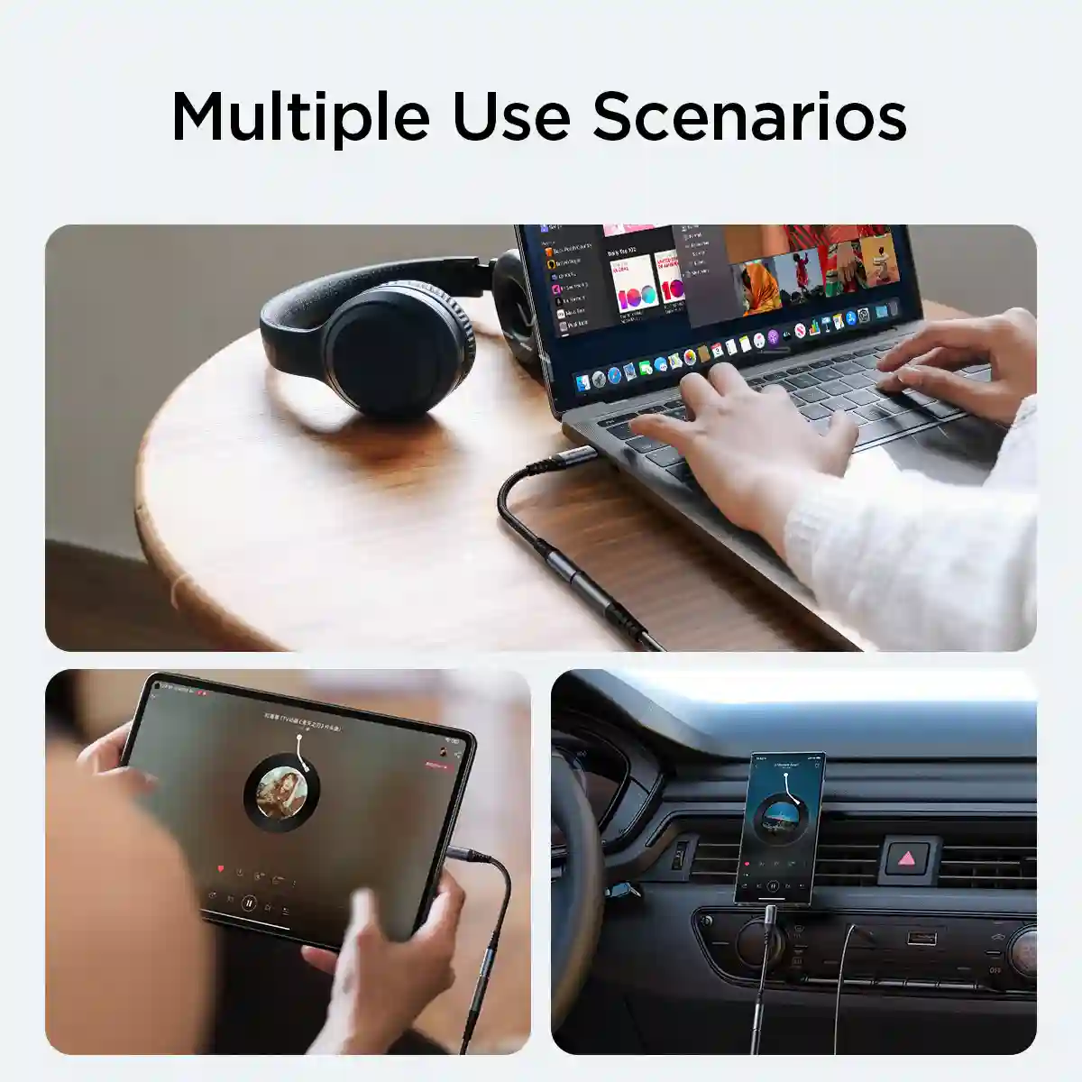 Joyroom SY-C01 Type-C to 3.5mm Audio Adapter 3 Listen to Music with Joyroom SY-C01 Adapter