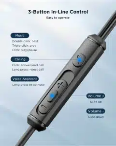 Joyroom JR-EC07 Type-C Metal Half In-Ear Earphone 3 Joyroom JR-EC07 10mm neodymium speaker close-up