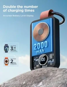 JOYROOM JR-WQW01 charging Apple Watch on the go