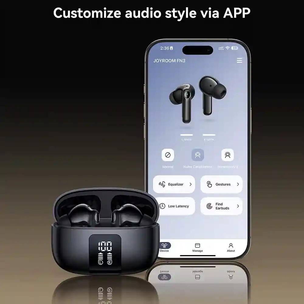 JOYROOM JR-FN3 Wireless Earbuds ergonomic design