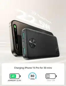 JOYROOM JR-PBF15 22.5W LED Fast Charging Power Bank 10000mAh