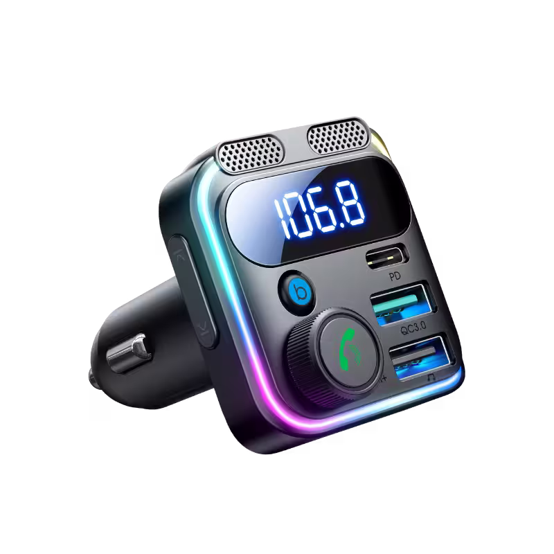 joyroom-jr-ccb01-81w-dual-mic-car-wireless (1) JOYROOM JR-CCB01 81W Dual-Mic Car Wireless FM Transmitter - Image 1