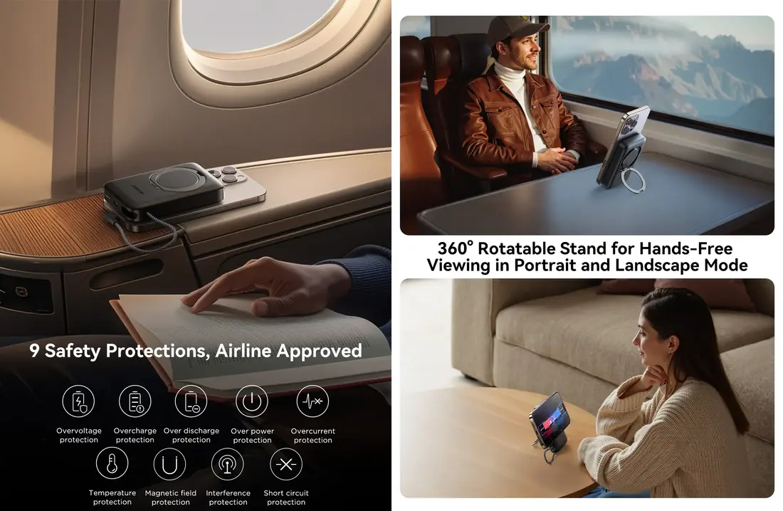 JOYROOM 10000mAh 22.5W MagSafe Power Bank JR-PBM02 fast wireless charging power bank for Apple ecosystem users