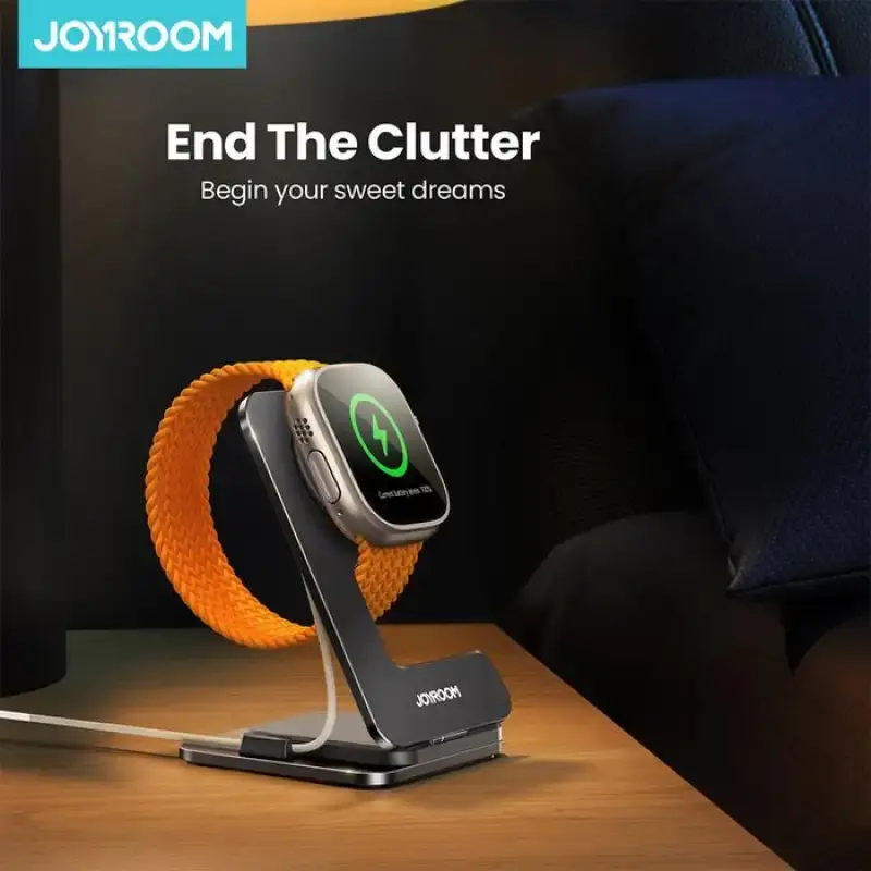 Joyroom Desktop Watch Charger Stand JR-W18 compact bedside charging dock for Apple Watch Series and Ultra models