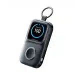 Apple Watch magnetic charger power bank with portable keychain design and lightweight travel friendly body