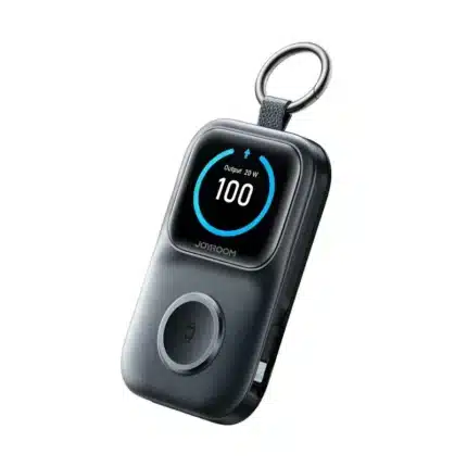Apple Watch magnetic charger power bank with portable keychain design and lightweight travel friendly body