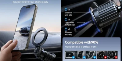 JOYROOM JR-ZS345 magnetic car holder for secure smartphone mounting in Bangladesh vehicles