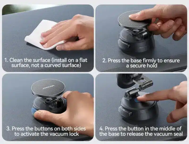 dashboard magnetic phone holder for stable hands free mobile viewing inside car