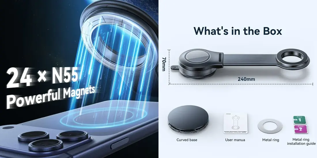 nano gel suction windshield phone holder for secure smartphone mounting while driving