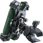 Adjustable motorcycle phone stand with quick lock system for one hand operation convenience