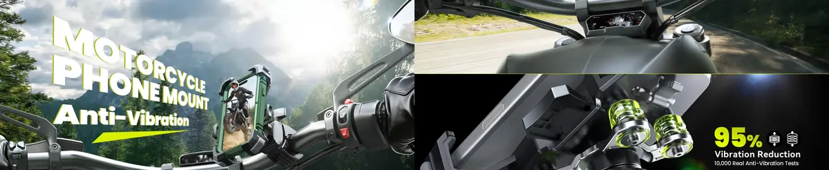 JOYROOM motorcycle phone mount JR-ZS598 with anti vibration protection for rough road riding