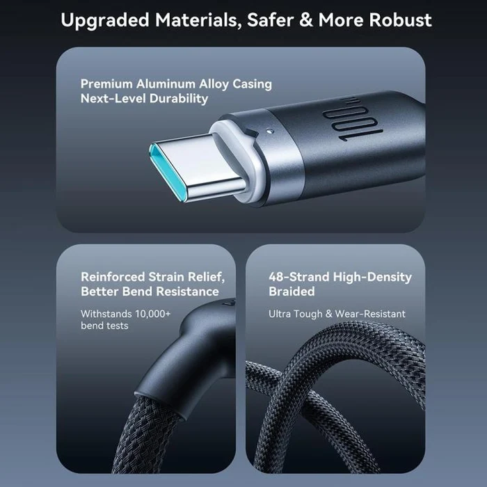 JOYROOM S-A63 StarWay Series 1.2m 30W Type-C to 8 Pin Auto Power-Off Fast Charging Data Cable 2 JOYROOM S-A63 1.2m USB-C to 8-Pin iPhone charging cable