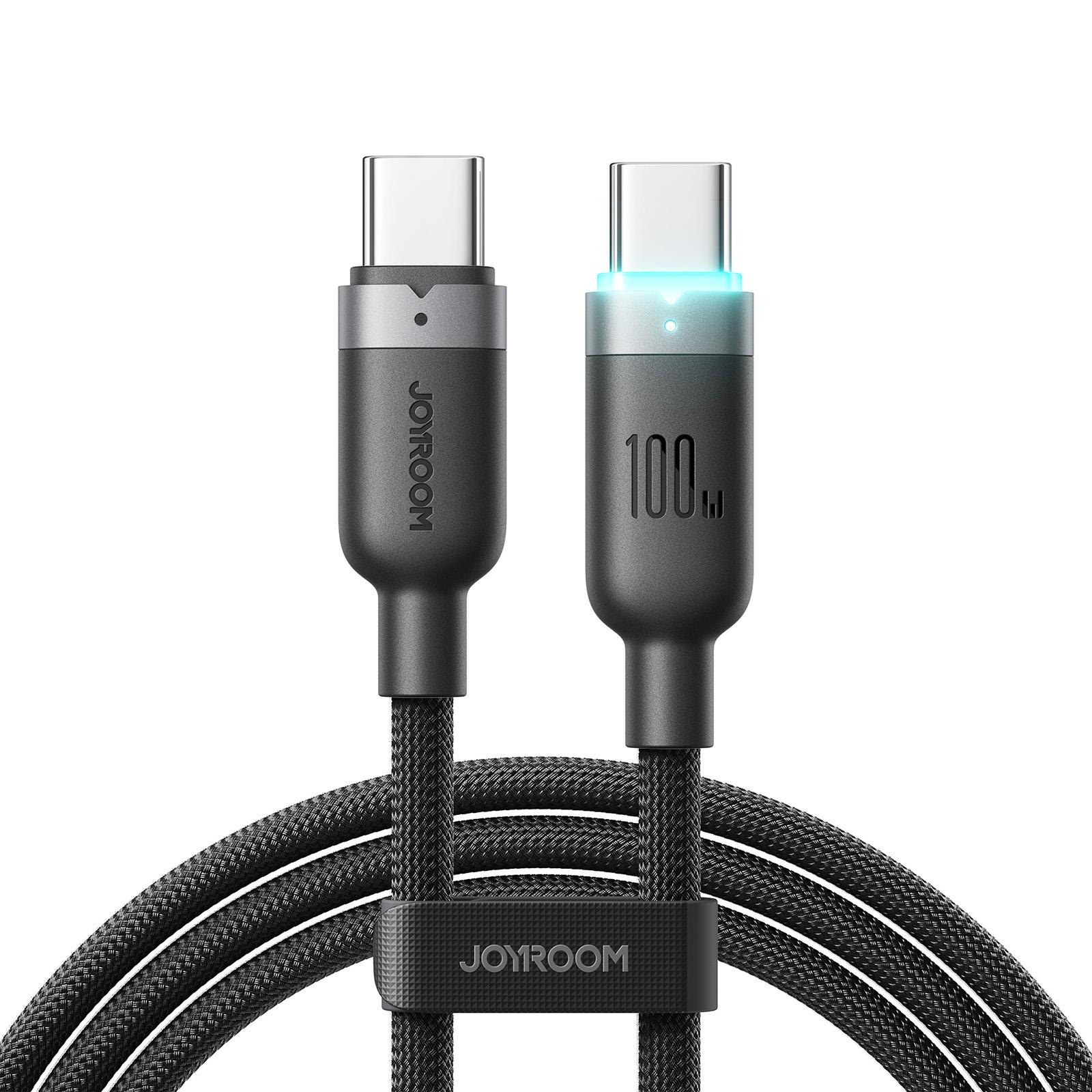 JOYROOM S-A63 StarWay Series Type-C to Type-C Cable (1) JOYROOM S-A63 StarWay Series 1.2m 100W Type-C to Type-C Auto Power-Off Fast Charging Data Cable - Image 1